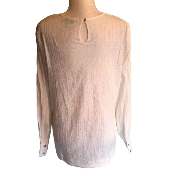 Neiman Marcus Textured Blouse. New With Tickets. Size Large. - Picture 2 of 5